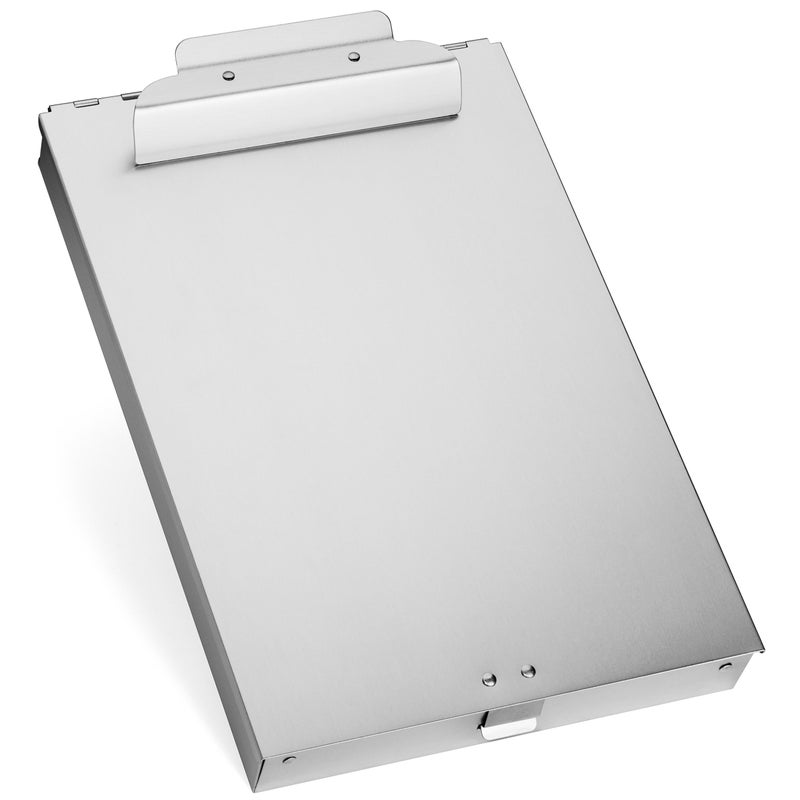 Blue Summit Supplies Aluminum Dual Storage Clipboard, 2 Compartments, Large Heavy Duty Clip for Letter Paper, Great for Office, Jobsite or Classroom - Image 3